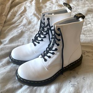 White Dr Marten boots
